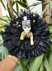 Beautiful black dress for laddu gopal ji with pagdi and choli