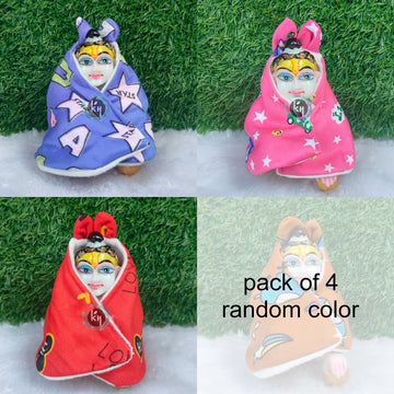 Winter bunny shawl ponchu for laddu gopal ji pack of 4 (RANDOM COLOUR AND PRINT)