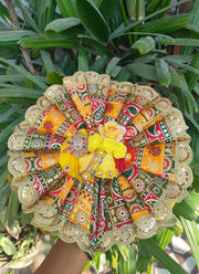 Brocade fabric pretty color poshak for laddu gopal ji with pagdi and choli