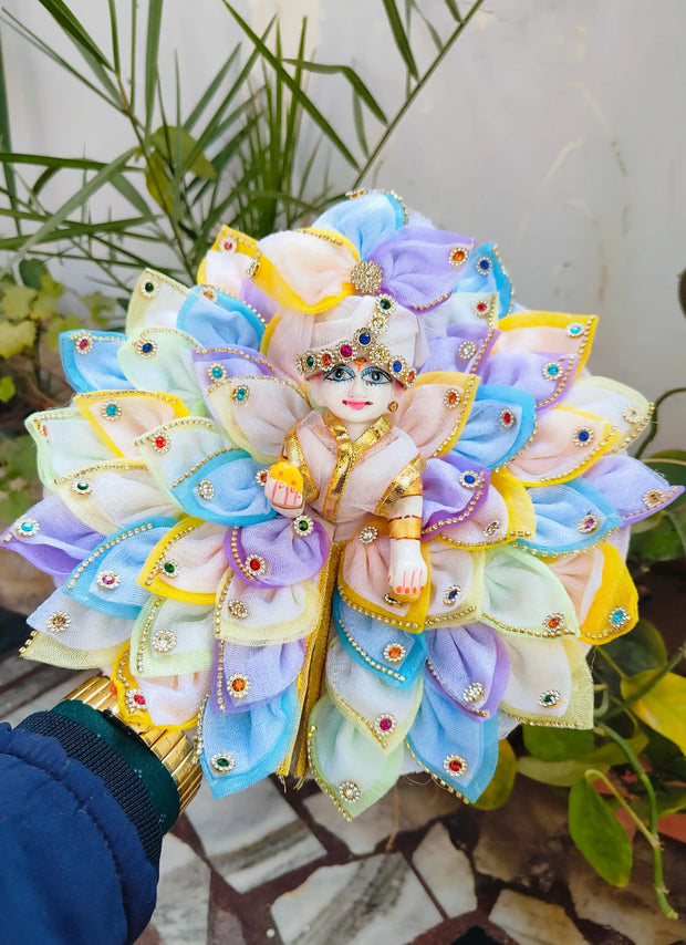 Multi Full Leaf Dress for laddu ji