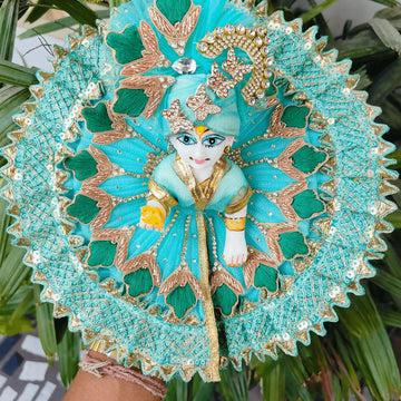Sea Green Heavy dress for laddu ji