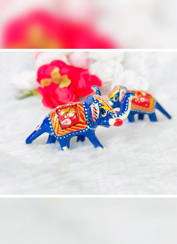 Elephant Pair Khilona for Lord Krishna Temple & Janmashtmi Decoration