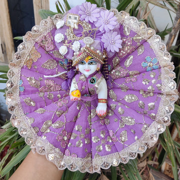 Fancy handwork poshak for laddu gopal ji with pagdi and choli