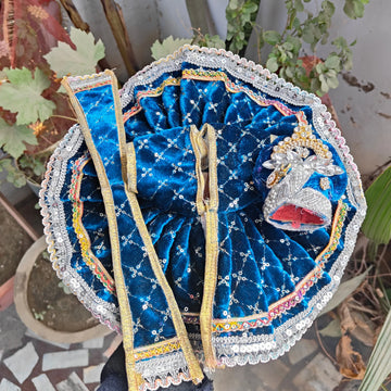 Designer shaneel dress for laddu gopal ji with pagdi and patka