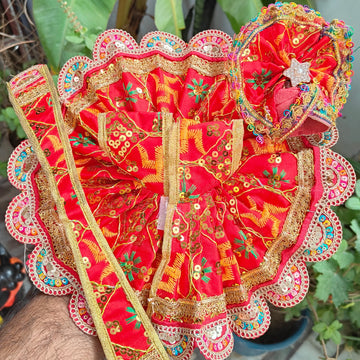 Fancy poshak for laddu gopal ji with patka and pagadi