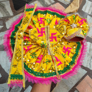 Fancy poshak for laddu gopal with patka and pagadi