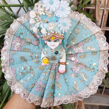 Fancy handwork poshak for laddu gopal ji with pagdi and choli