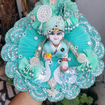 Beautiful heavy poshak for laddu gopal ji with patka, pagdi and choli