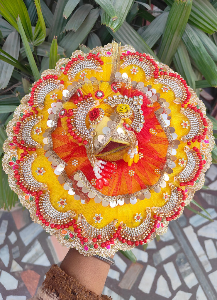 Vasant panchami special dress for laddu gopal with pagdi and choli