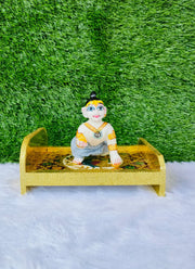 Janmashtami special minakari bed for laddu gopal ji