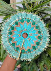 Handmade Sea Green Dress for laddu ji 