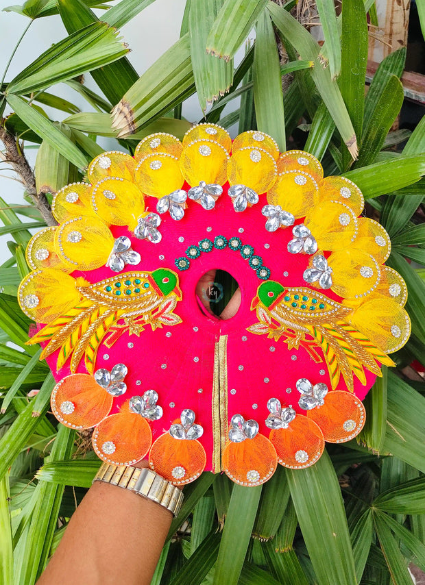 Teej special parrot dress for laddu gopal ji with pagdi and choli