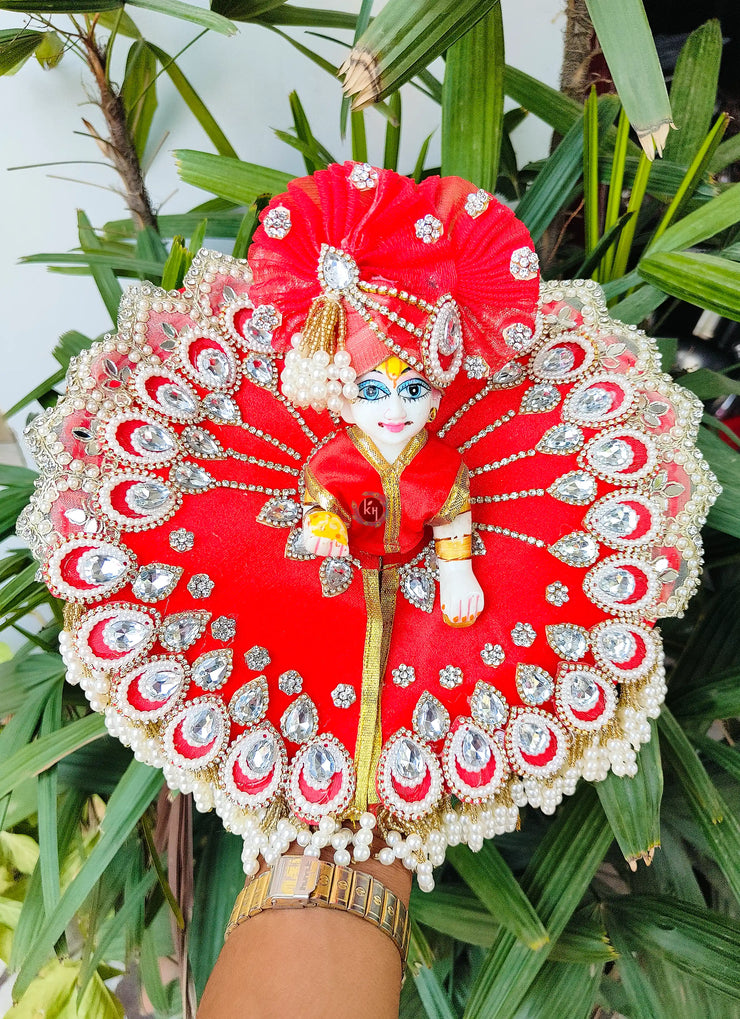 Heavy Red Dress for laddu ji 