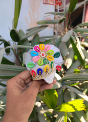 Holi special multi lace dress for laddu gopal ji with pagdi and choli