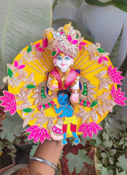 Festive special laddu patch heavy dress for laddu gopal ji with pagdi and choli