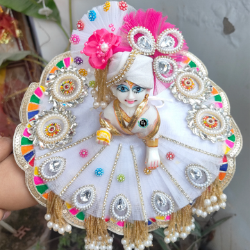 Festival special heavy latkan poshak for laddu gopal with pagdi and choli