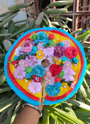 Holi special multicolour floral dress for laddu gopal ji with pagdi and choli