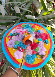 Holi special multicolour floral dress for laddu gopal ji with pagdi and choli