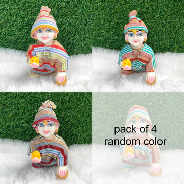 Winter topi inner suit for laddu gopal ji pack of 4 (RANDOM COLOUR)