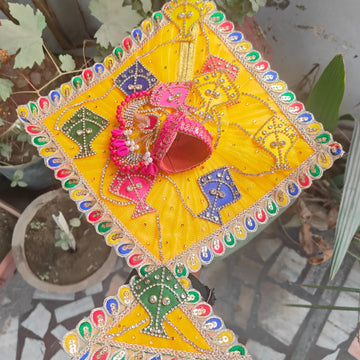 Makar sankranti kite dress for laddu gopal ji with pagadi and choli