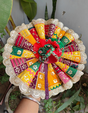 Sequin fabric pretty color poshak for laddu gopal ji with pagdi and choli