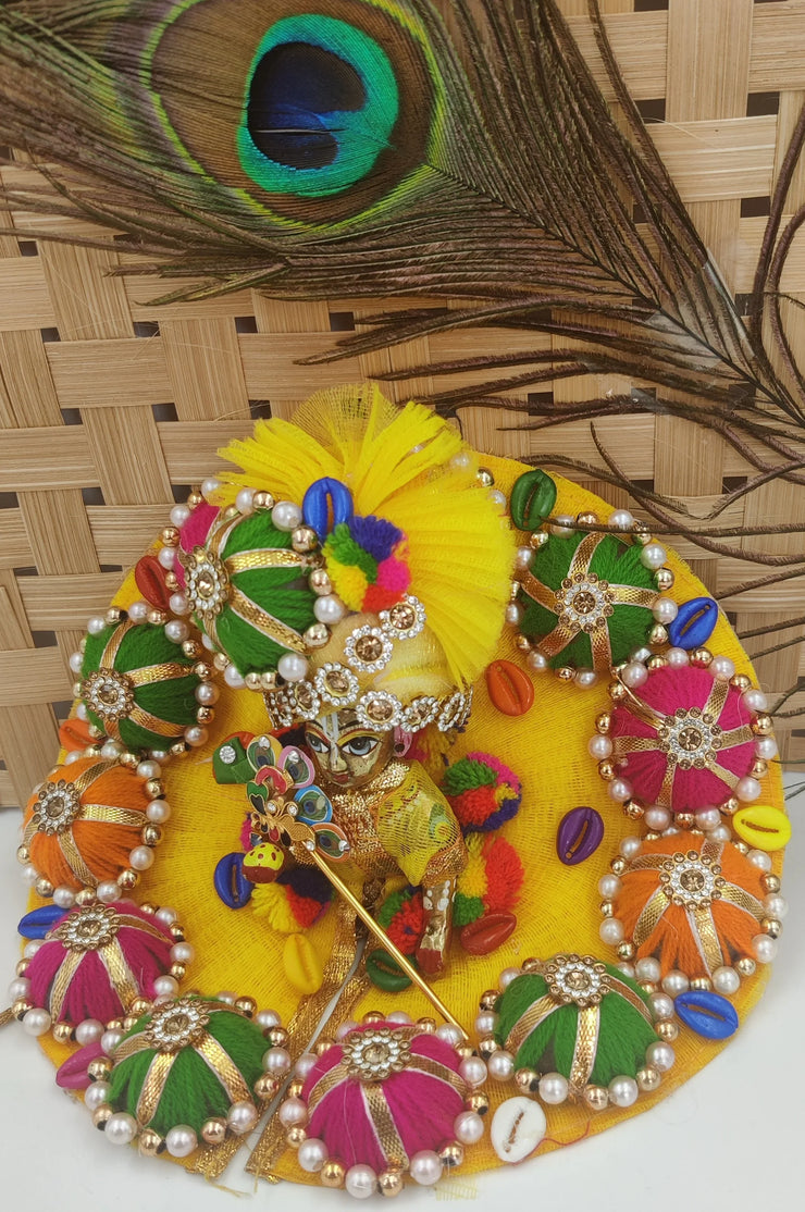 navratri laddu gopal dress with pagdi - Bell bottom