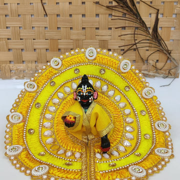 Ribbon rounds moti heavy summer laddu gopal dress - Bell bottom
