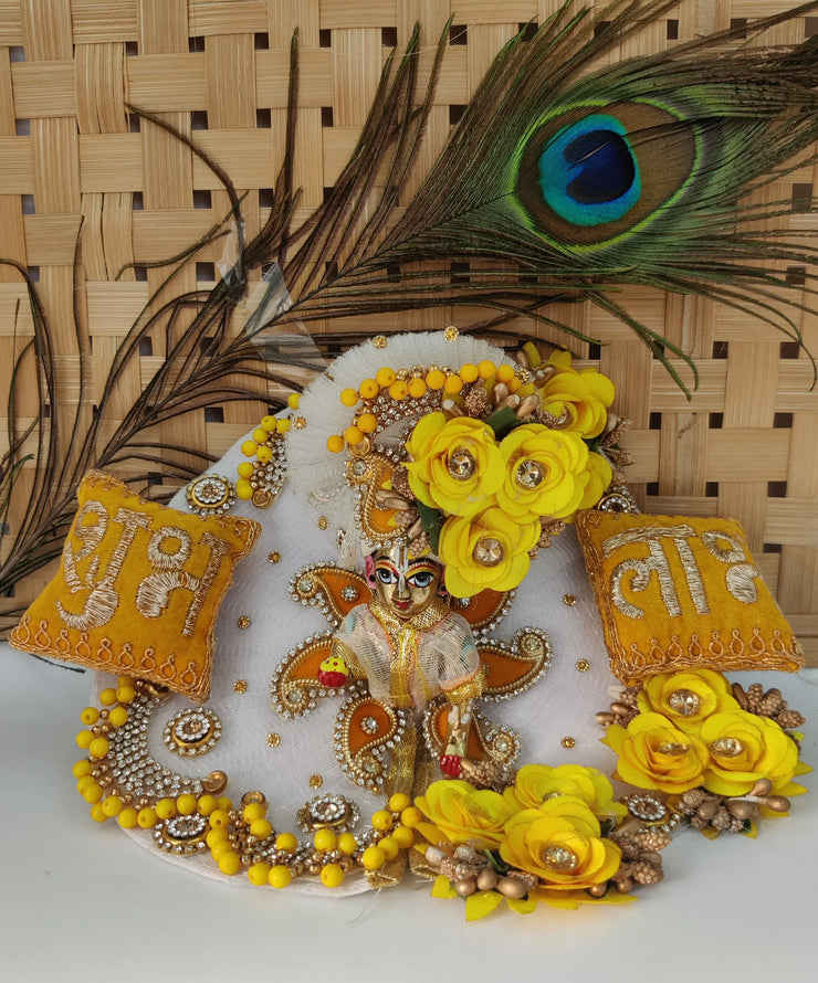 Shubh laabh laddu gopal dress , diwali special with pagdi - Bell bottom