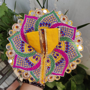 Flower design heavy laddu gopal dress for summer - Bell bottom