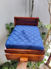 Slider unique design sheemsham wood bed for laddu gopal ji (0-6 number) - Bell bottom