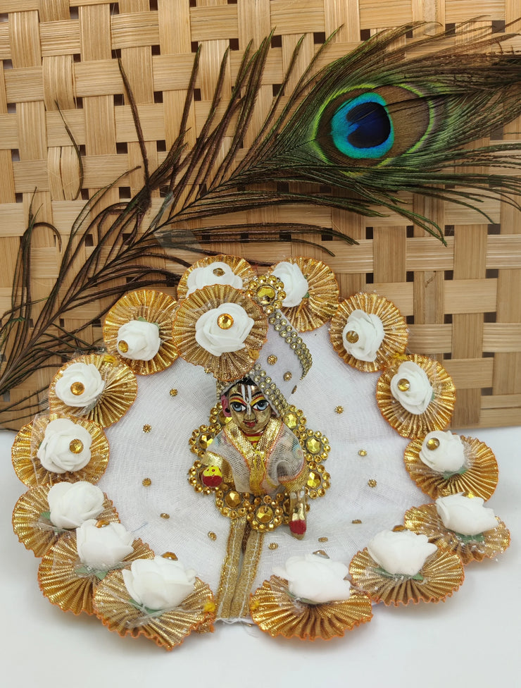 Laddu gopal gota dress with pagdi - Bell bottom