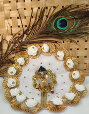 Laddu gopal gota dress with pagdi - Bell bottom