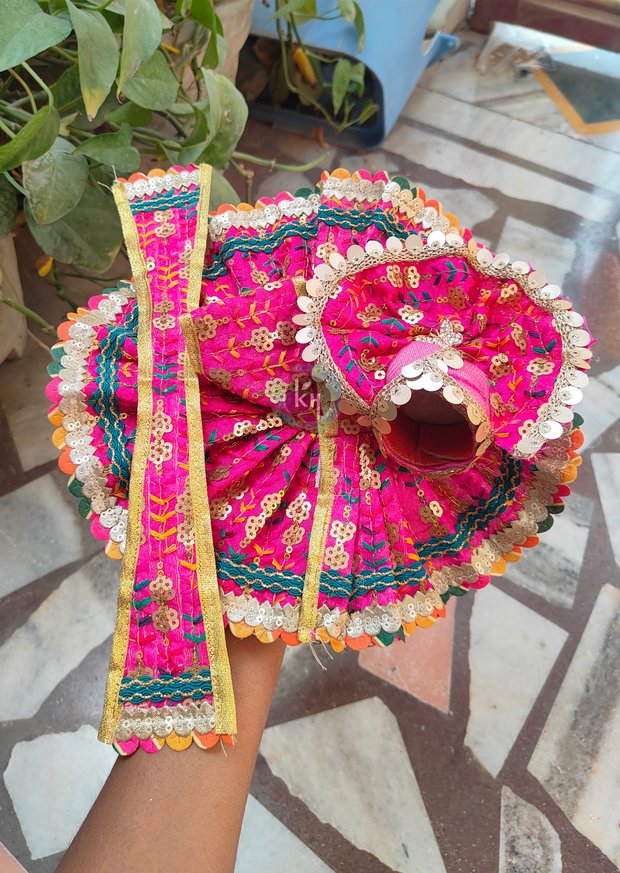 Fancy colorful poshak for laddu gopal ji with patka and pagadi