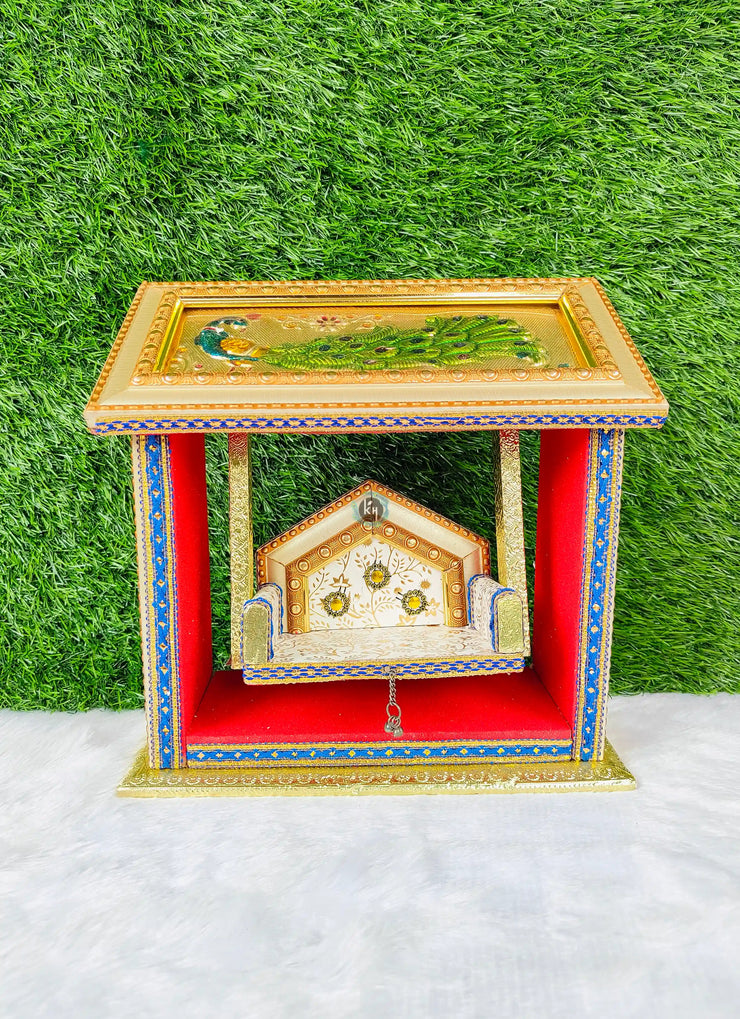 Mor scenery unique design laddu gopal jhula