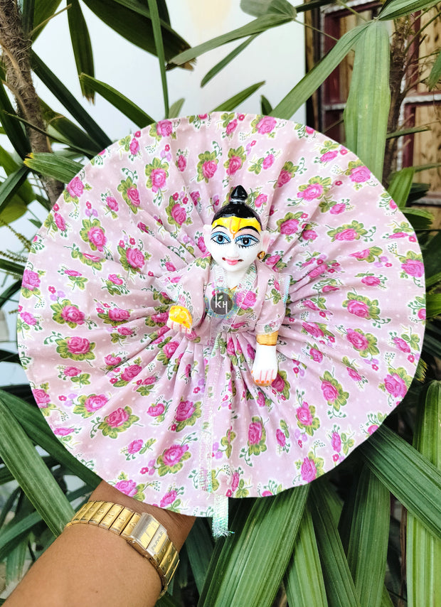 cotton flower dress for laddu gopal ji (pack of 4) (Random color)