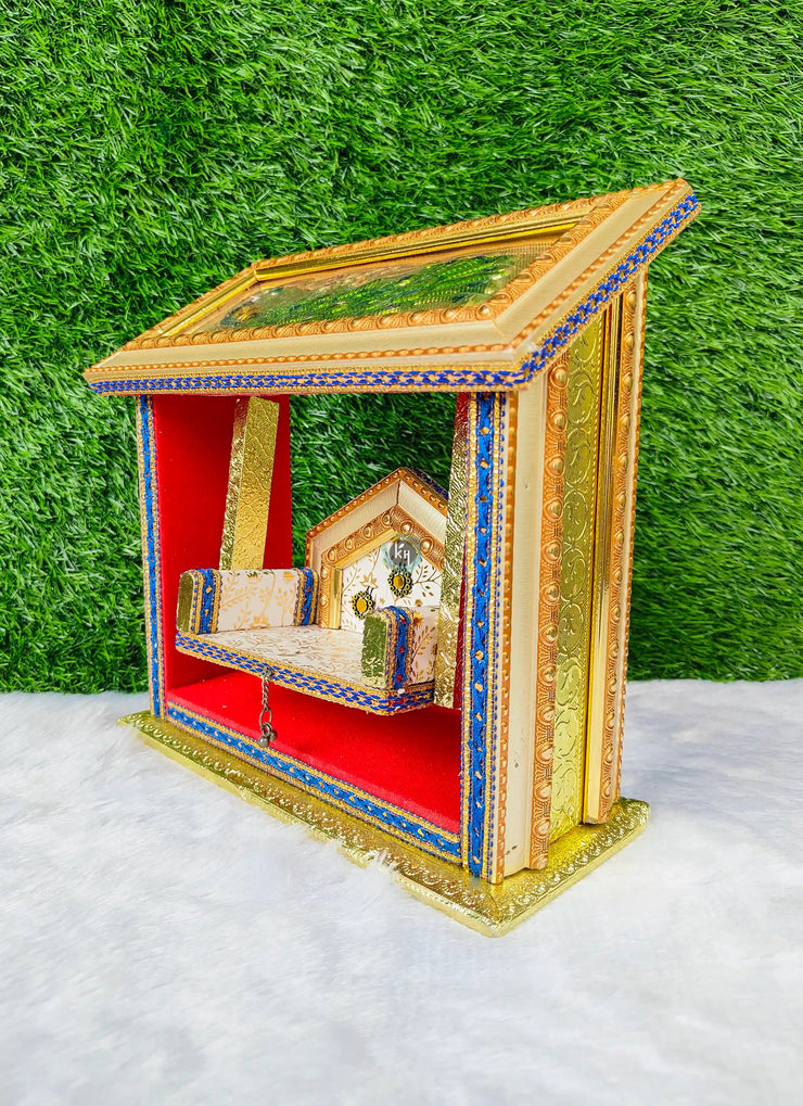 Mor scenery unique design laddu gopal jhula
