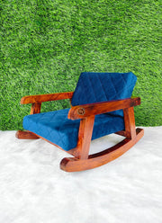 Rocking chair cam singhasan in sheesham wood for laddu gopal ji