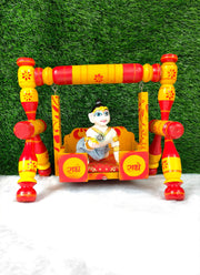 Unique design Wooden palna for laddu gopal ji