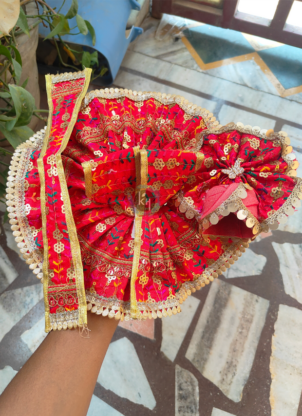 Fancy colorful poshak for laddu gopal ji with patka and pagadi