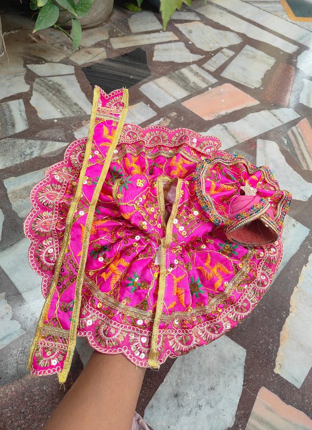 Fancy poshak for laddu gopal ji with pagadi and patka