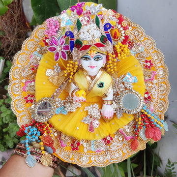 Beautiful heavy poshak for laddu gopal ji with patka, pagdi and choli