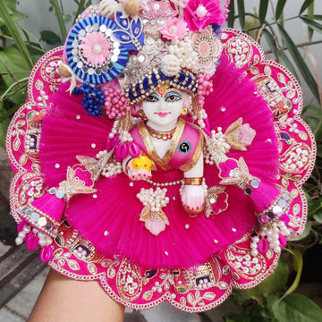Beautiful heavy poshak for laddu gopal ji with patka, pagdi and choli
