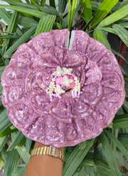 Lavender full lace dress for laddu gopal ji with fancy pagdi and choli