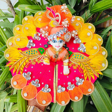 Teej special parrot dress for laddu gopal ji with pagdi and choli