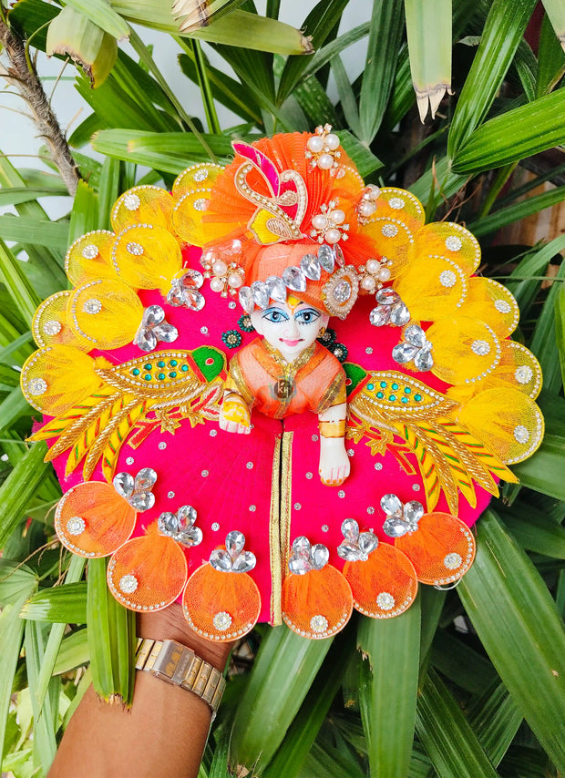 Teej special parrot dress for laddu gopal ji with pagdi and choli