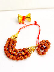 ladoo gopal rudraksh mala and damaru suitable for 2-5no.