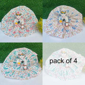 Summer radhe print cotton dress for laddu gopal ji pack of 4