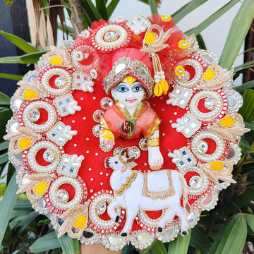 Janmashtmi special cow wali dress for laddu gopal ji with pagdi and choli