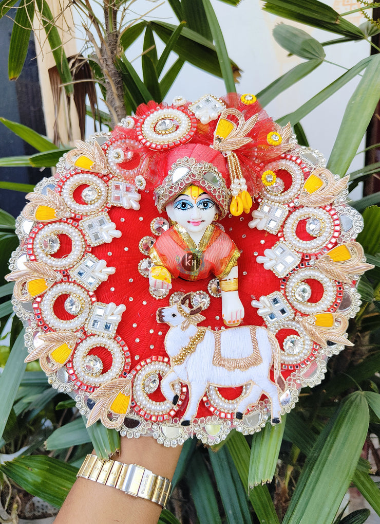 Janmashtmi special cow wali dress for laddu gopal ji with pagdi and choli