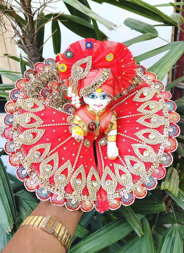 Red Heavy dress for laddu ji 